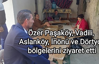 Özer Paşaköy, Vadili, Aslanköy, İnönü ve Dörtyol bölgelerini ziyaret etti