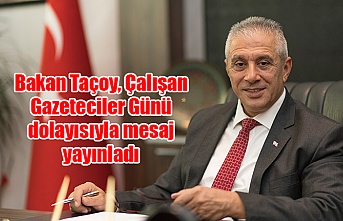 Bakan Taçoy, Çalışan Gazeteciler Günü dolayısıyla mesaj yayınladı