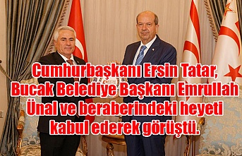Cumhurbaşkanı Tatar, Bucak Belediye Başkanı Ünal'ı kabul etti