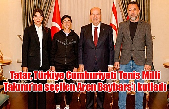 Tatar, Türkiye Cumhuriyeti Tenis Milli Takımı’na seçilen Aren Baybars’ı kutladı