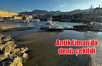 Antik Liman’da deniz çekildi