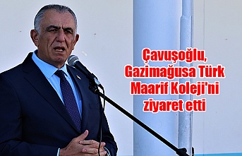 Çavuşoğlu, Gazimağusa Türk Maarif Koleji'ni ziyaret etti
