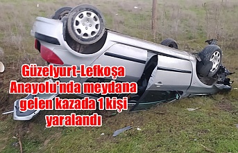 Güzelyurt-Lefkoşa Anayolu'nda meydana gelen kazada 1 kişi yaralandı