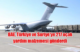BAE, Türkiye ve Suriye'ye 217 uçak yardım malzemesi gönderdi