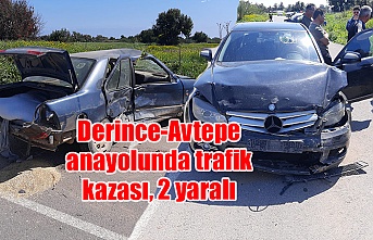 Derince-Avtepe anayolunda trafik kazası, 2 yaralı