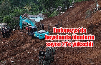 Endonezya'da heyelanda ölenlerin sayısı 21'e yükseldi