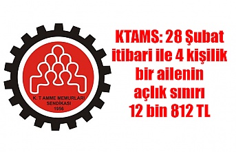 KTAMS: 28 Şubat itibari ile 4 kişilik bir ailenin açlık sınırı 12 bin 812 TL
