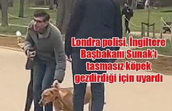 Londra polisi, İngiltere Başbakanı Sunak'ı tasmasız köpek gezdirdiği için uyardı