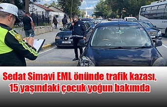 Sedat Simavi EML önünde trafik kazası, 15 yaşındaki çocuk yoğun bakımda