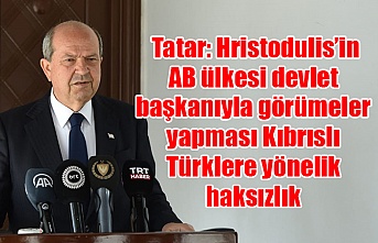 Tatar: Hristodulis’in AB ülkesi devlet başkanıyla görümeler yapması Kıbrıslı Türklere yönelik  haksızlık