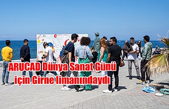 ARUCAD Dünya Sanat Günü için Girne limanındaydı