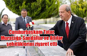 Cumhurbaşkanı Tatar, Muratağa-Sandallar ve Atlılar şehitliklerini ziyaret etti