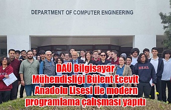 DAÜ Bilgisayar Mühendisliği Bölümü’nde Bülent Ecevit Anadolu Lisesi öğrencileri ile modern programlama çalışması yapıldı