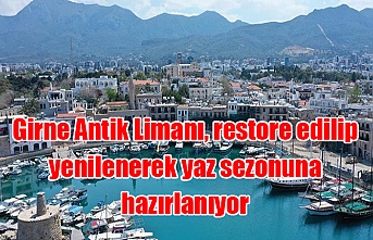 Girne Antik Limanı, restore edilip yenilenerek yaz sezonuna hazırlanıyor