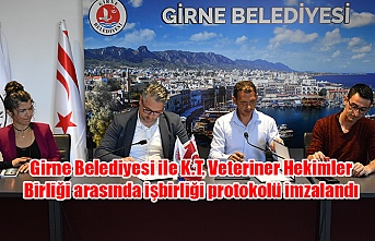 Girne Belediyesi ile K.T. Veteriner Hekimler Birliği arasında işbirliği protokolü imzalandı