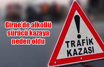 Girne’de alkollü sürücü kazaya neden oldu