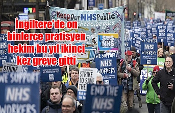 İngiltere'de on binlerce pratisyen hekim bu yıl ikinci kez greve gitti