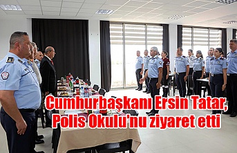 Cumhurbaşkanı Ersin Tatar, Polis Okulu'nu ziyaret etti