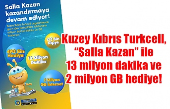 Kuzey Kıbrıs Turkcell, “Salla Kazan” ile 13 milyon dakika ve 2 milyon GB hediye!