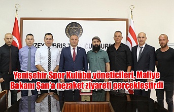 Yenişehir Spor Kulübü yöneticileri, Maliye Bakanı Şan’a nezaket ziyareti gerçekleştirdi