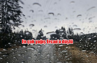 En çok yağış Ercan’a düştü