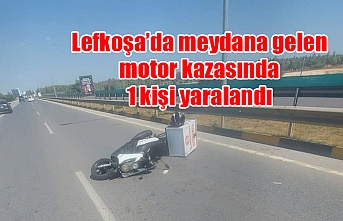 Lefkoşa’dameydana gelen motor kazasında 1 kişi yaralandı