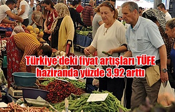 Türkiye’deki fiyat artışları TÜFE haziranda yüzde 3,92 arttı