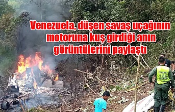 Venezuela, düşen savaş uçağının motoruna kuş girdiği anın görüntülerini paylaştı