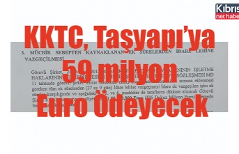 KKTC, Taşyapı’ya 59 milyon Euro ödeyecek