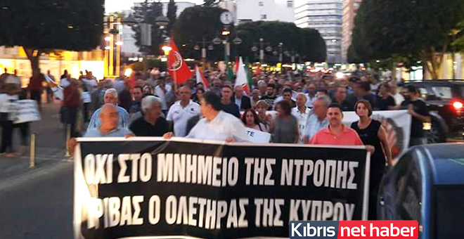 AKEL’den 'Grivas anıtına' karşı eylem