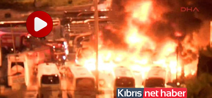 İstanbul'da 4 otobüs alev alev yandı