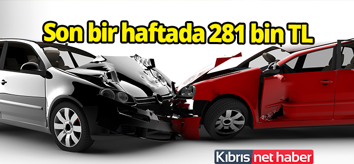 Trafikte son bir haftada 79 kaza, 9 yaralı, 281 bin TL zarar