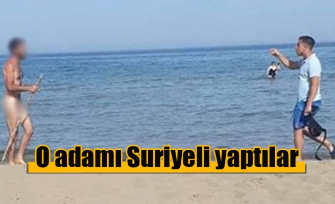 Kıbrıs'ta sahilde çıplak gezen adam Türkiye'de 'Suriyeli' Oldu