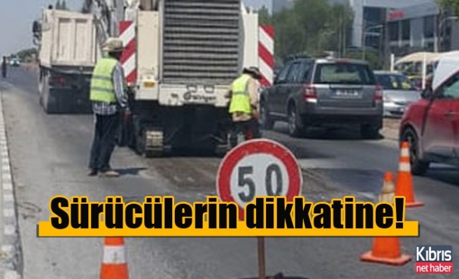 Yeşilköy’de Asfaltlama Nedeniyle Ana Yol  Trafiğe Kapatıldı