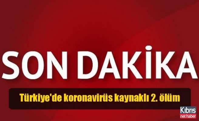 Türkiye'de koronavirüs kaynaklı 2. ölüm