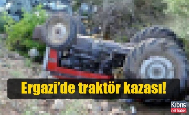 Ergazi’de traktör kazası!