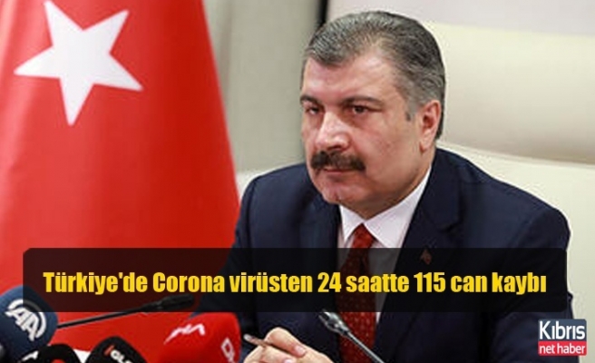 Türkiye'de Corona virüsten 24 saatte 115 can kaybı