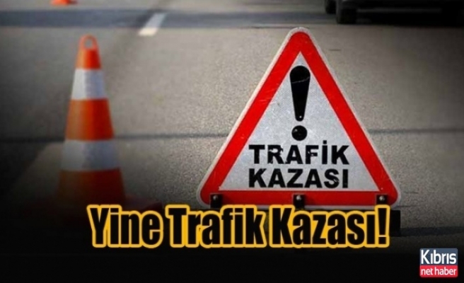 Girne - Karşıyaka Anayolu'nda kaza! 2 Yaralı
