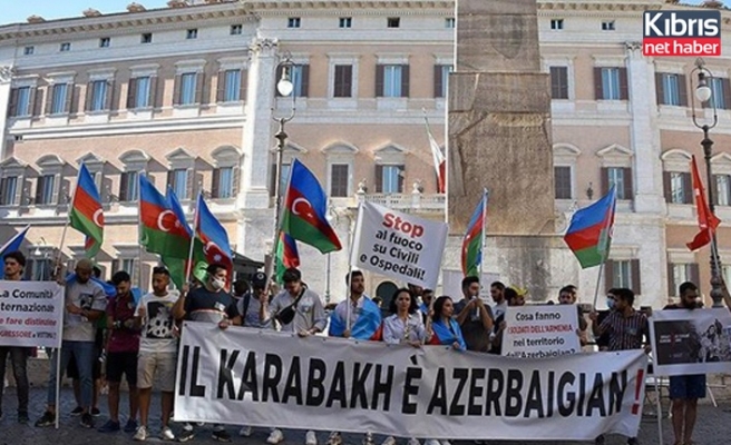 Ermenistan'ın saldırıları İtalya'da protesto edildi