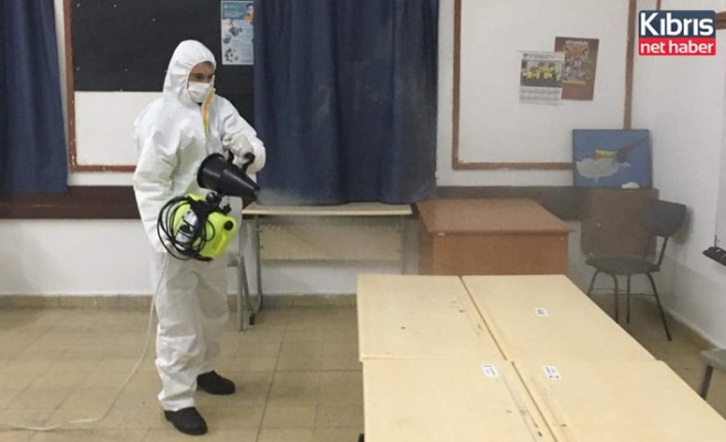 LTB ekipleri seçimin ardından Lefkoşa’daki sandık merkezlerini  dezenfekte etti