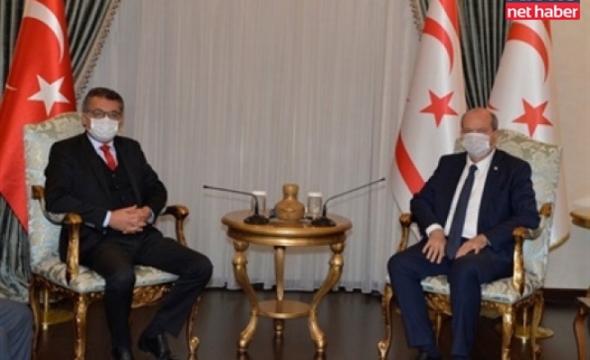 Tatar, CTP Genel Başkanı Erhürman'la görüştü