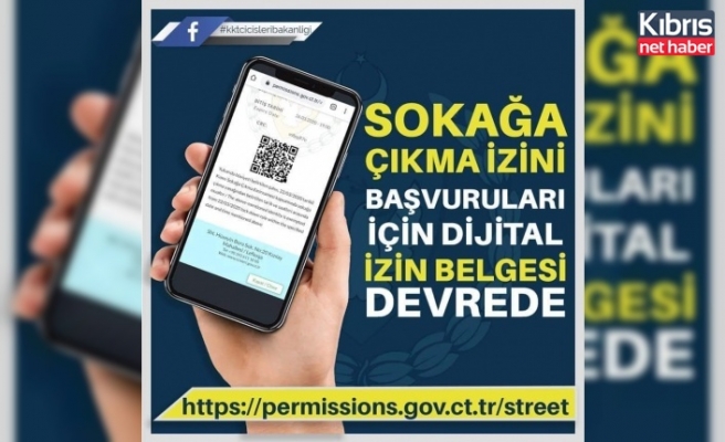 Sokağa çıkma yasağı için dijital izin belgesi