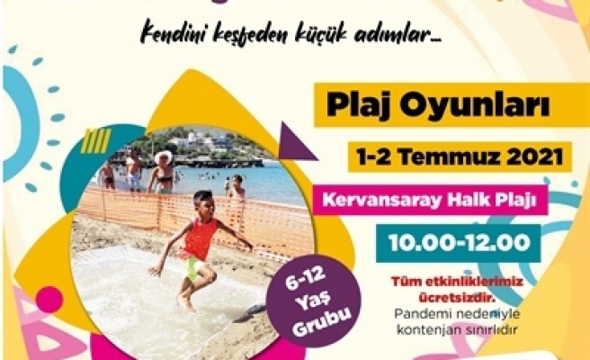 Girne Belediyesi çocuklar için plaj oyunları düzenliyor