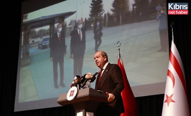 Cumhurbaşkanı Tatar, Elazığ’da "geçmişten günümüze Kıbrıs Türkü'nün mücadelesi" konulu konferans verdi