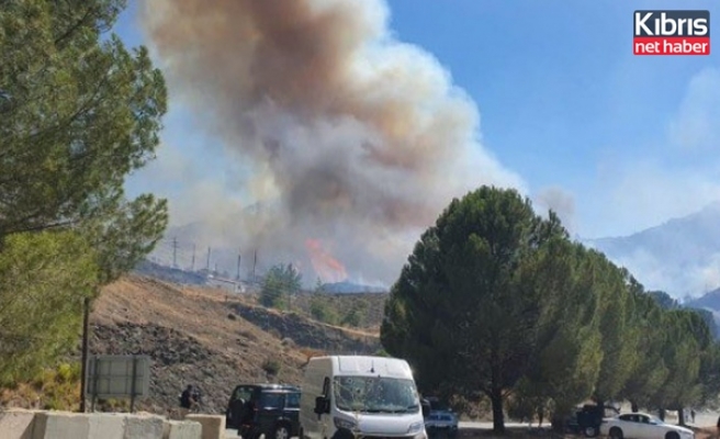 Güney Kıbrıs'taki Yangında Bazı Evler ve Geniş Bir Ormanlık Alan Yandı