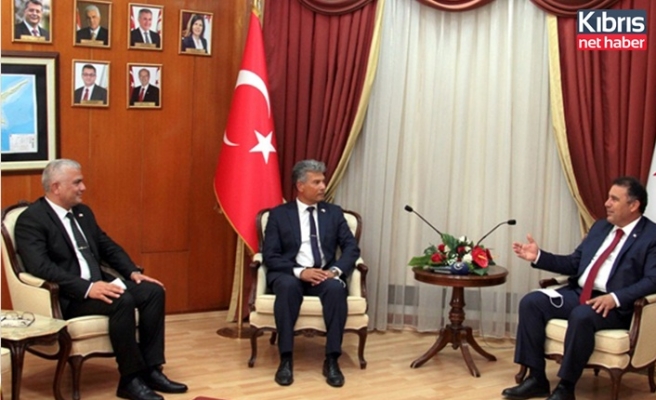 Saner, görev süresi dolan Sivil Savunma Teşkilatı Başkanı Karakoç'u kabul etti
