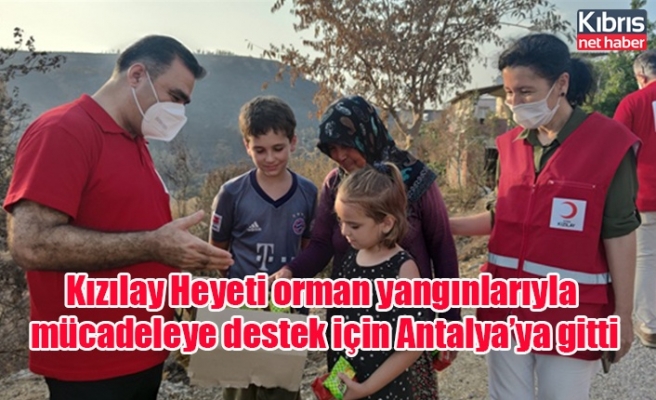 Kızılay Heyeti orman yangınlarıyla mücadeleye destek için Antalya’ya gitti