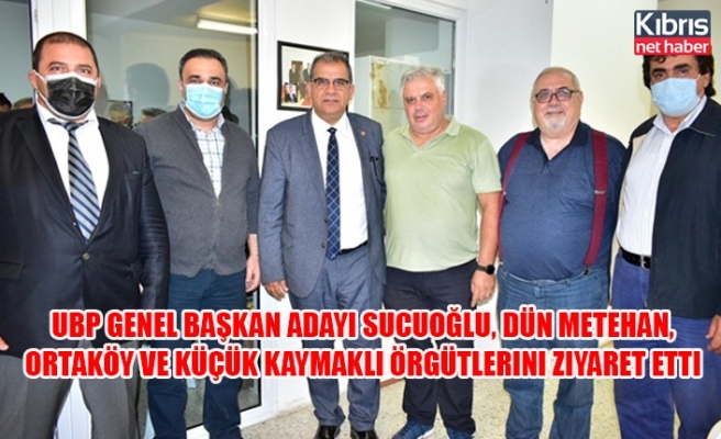 UBP Genel Başkan Adayı Sucuoğlu, Dün Metehan, Ortaköy Ve Küçük Kaymaklı Örgütlerini Ziyaret Etti