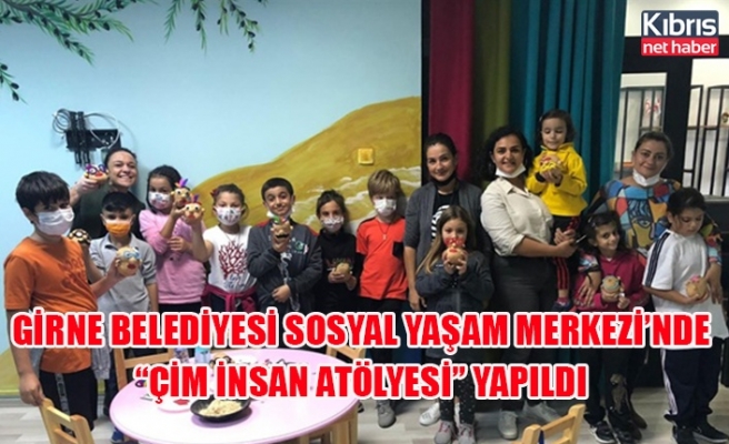 Girne Belediyesi Sosyal Yaşam Merkezi’nde “çim insan atölyesi” yapıldı