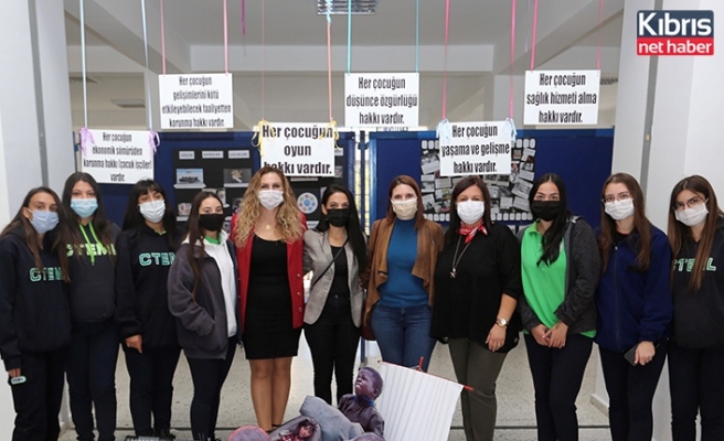 LAÜ Çocuk Hakları Sergisi’ni Cengiz Topel Endüstri Meslek Lisesi ziyaret etti